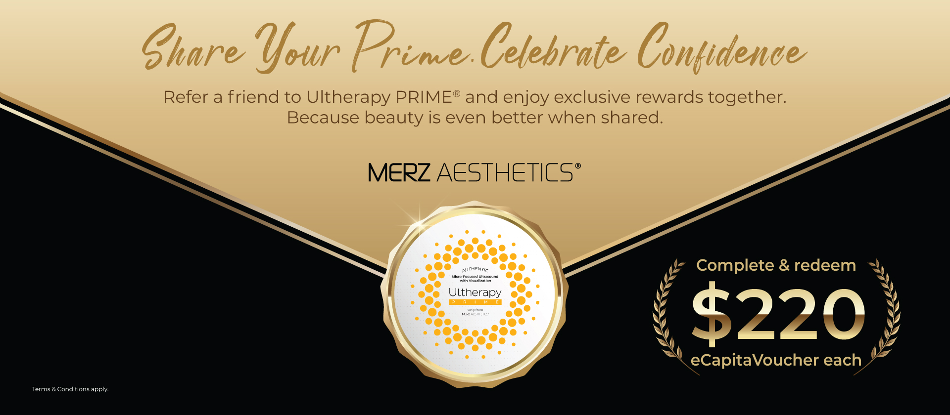 Complete an Ultherapy Treatment* at any Ultherapy certificed clinic to redeem a S$150 eCapitaVoucher